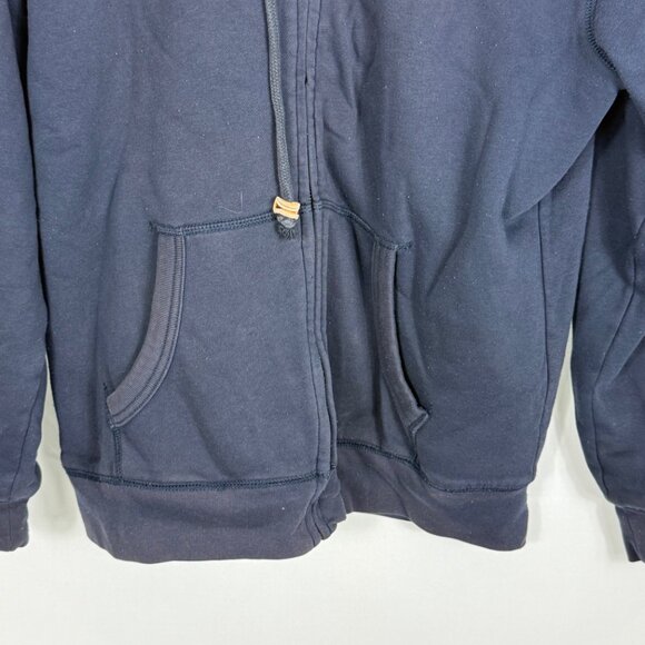 Old Navy Full Zip Hoodie Sweatshirt Mens Size Large Navy Blue Hooded Faded - Picture 3 of 10